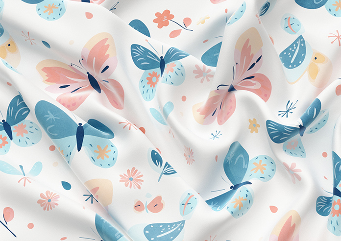 Butterfly Garden, Crystal - Motorised Roman Blind - Image 4
